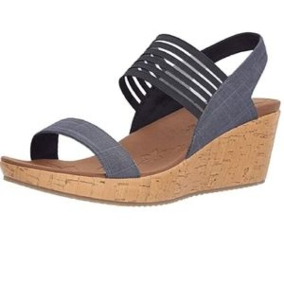 Skechers® Cali Beverlee Smitten Kitten Wedge Sandals - Size 8.5 - Picture 12 of 16